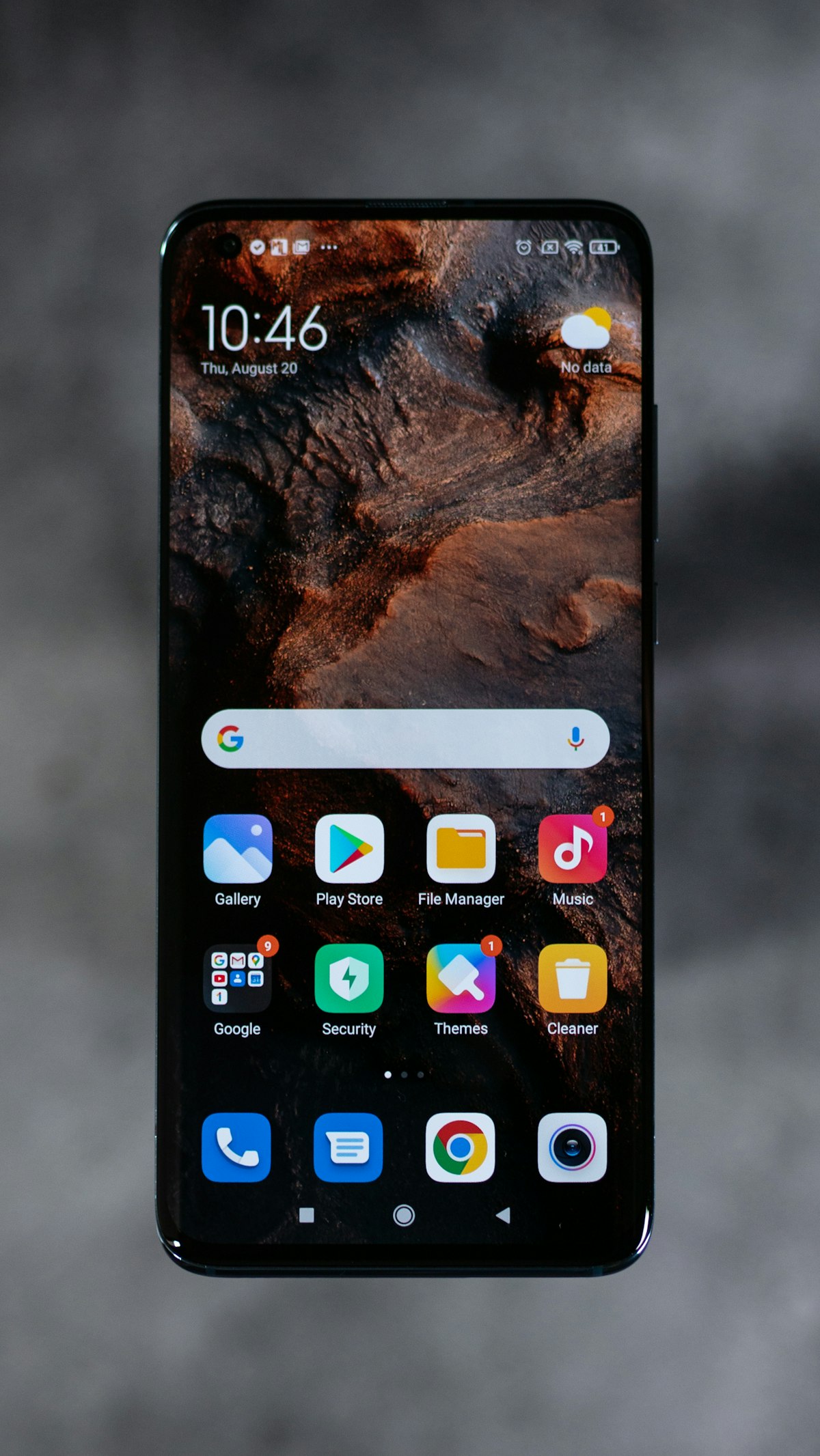 Person holding a smartphone